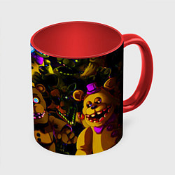 Кружка 3D Five Nights At Freddy's, цвет: 3D-белый + красный