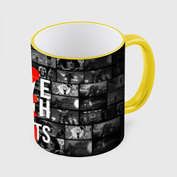 Кружка 3D LOVE DEATH ROBOTS LDR, цвет: 3D-желтый кант