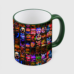 Кружка 3D Five Nights At Freddy's, цвет: 3D-зеленый кант