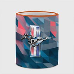 Кружка 3D Ford Mustang, цвет: 3D-оранжевый кант — фото 2