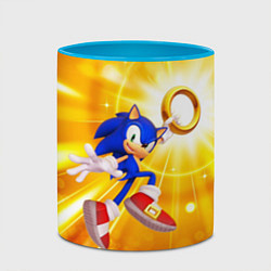 Кружка 3D Sonic, цвет: 3D-белый + небесно-голубой — фото 2