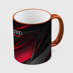 Кружка 3D AUDI, цвет: 3D-оранжевый кант