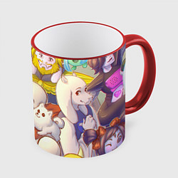 Кружка 3D UNDERTALE, цвет: 3D-красный кант