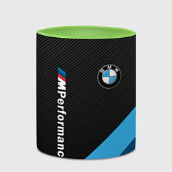 Кружка 3D BMW M PERFORMANCE, цвет: 3D-белый + светло-зеленый — фото 2