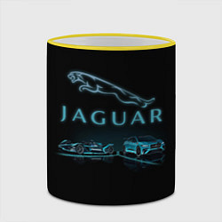Кружка 3D Jaguar, цвет: 3D-желтый кант — фото 2