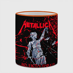 Кружка 3D Metallica, цвет: 3D-оранжевый кант — фото 2