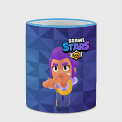 Кружка 3D Brawl stars Шелли, цвет: 3D-небесно-голубой кант — фото 2