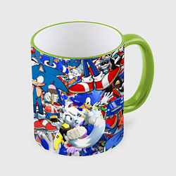 Кружка 3D SONIC PATTERN, цвет: 3D-светло-зеленый кант