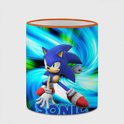 Кружка 3D Sonic, цвет: 3D-оранжевый кант — фото 2