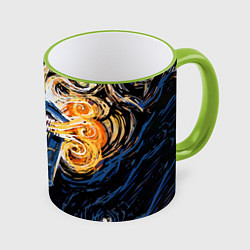 Кружка 3D Van Gogh Tardis, цвет: 3D-светло-зеленый кант