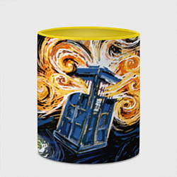 Кружка 3D Van Gogh Tardis, цвет: 3D-белый + желтый — фото 2