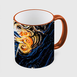Кружка цветная Van Gogh Tardis
