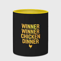 Кружка 3D Pubg Top 1, цвет: 3D-белый + желтый — фото 2