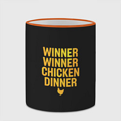 Кружка 3D Pubg Top 1, цвет: 3D-оранжевый кант — фото 2
