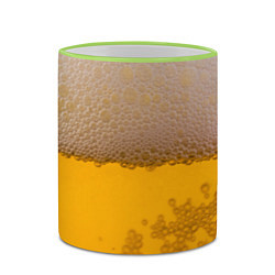 Кружка 3D Пиво, цвет: 3D-светло-зеленый кант — фото 2