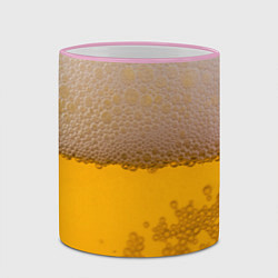 Кружка 3D Пиво, цвет: 3D-розовый кант — фото 2