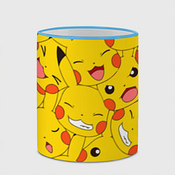 Кружка 3D Pikachu, цвет: 3D-небесно-голубой кант — фото 2