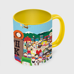 Кружка 3D Южный Парк, цвет: 3D-белый + желтый