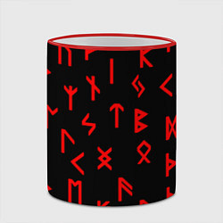 Кружка 3D КРАСНЫЕ РУНЫ, цвет: 3D-красный кант — фото 2