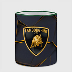Кружка 3D Lamborghini, цвет: 3D-зеленый кант — фото 2