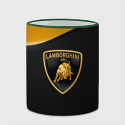 Кружка 3D Lamborghini, цвет: 3D-зеленый кант — фото 2