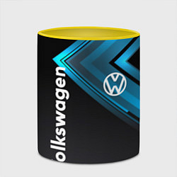 Кружка 3D Volkswagen, цвет: 3D-белый + желтый — фото 2