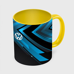 Кружка 3D Volkswagen, цвет: 3D-белый + желтый