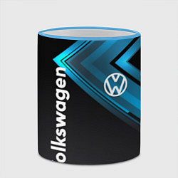 Кружка 3D Volkswagen, цвет: 3D-небесно-голубой кант — фото 2