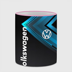 Кружка 3D Volkswagen, цвет: 3D-розовый кант — фото 2
