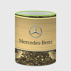 Кружка 3D MERCEDES GOLD, цвет: 3D-светло-зеленый кант — фото 2
