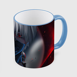 Кружка 3D TOKYO GHOUL, цвет: 3D-небесно-голубой кант