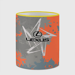 Кружка 3D LEXUS, цвет: 3D-желтый кант — фото 2