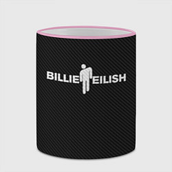 Кружка 3D BILLIE EILISH CARBON, цвет: 3D-розовый кант — фото 2