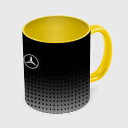 Кружка 3D Mercedes-Benz, цвет: 3D-белый + желтый