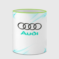 Кружка 3D Audi, цвет: 3D-светло-зеленый кант — фото 2