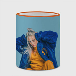 Кружка 3D Billie Eilish, цвет: 3D-оранжевый кант — фото 2