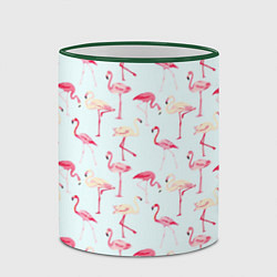 Кружка 3D Фламинго, цвет: 3D-зеленый кант — фото 2