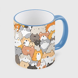 Кружка цветная Кошачья стая