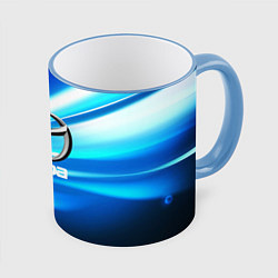 Кружка 3D MAZDA, цвет: 3D-небесно-голубой кант