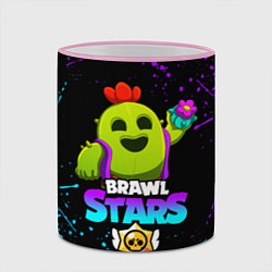 Кружка 3D BRAWL STARS SPIKE, цвет: 3D-розовый кант — фото 2