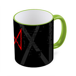 Кружка 3D WATCH DOGS LEGION, цвет: 3D-светло-зеленый кант