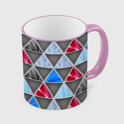 Кружка цветная ТРЕУГОЛЬНИКИ