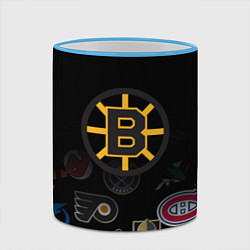 Кружка 3D NHL Boston Bruins Z, цвет: 3D-небесно-голубой кант — фото 2