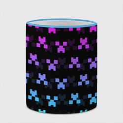Кружка 3D MINECRAFT CREEPER NEON, цвет: 3D-небесно-голубой кант — фото 2
