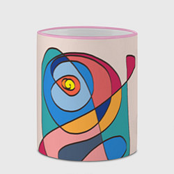 Кружка 3D Абстракция полет фантазии, цвет: 3D-розовый кант — фото 2