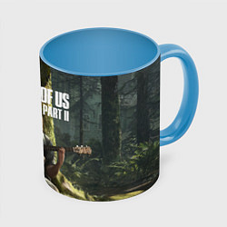 Кружка 3D The Last of Us part 2, цвет: 3D-белый + небесно-голубой
