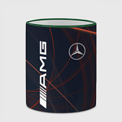 Кружка 3D MERCEDES-BENZ AMG, цвет: 3D-зеленый кант — фото 2