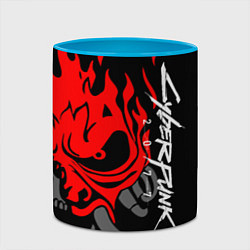 Кружка 3D CYBERPUNK 2077 SAMURAI, цвет: 3D-белый + небесно-голубой — фото 2