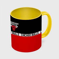 Кружка 3D CHICAGO BULLS, цвет: 3D-белый + желтый