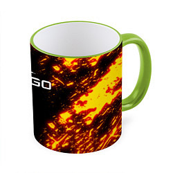 Кружка 3D CS GO, цвет: 3D-светло-зеленый кант